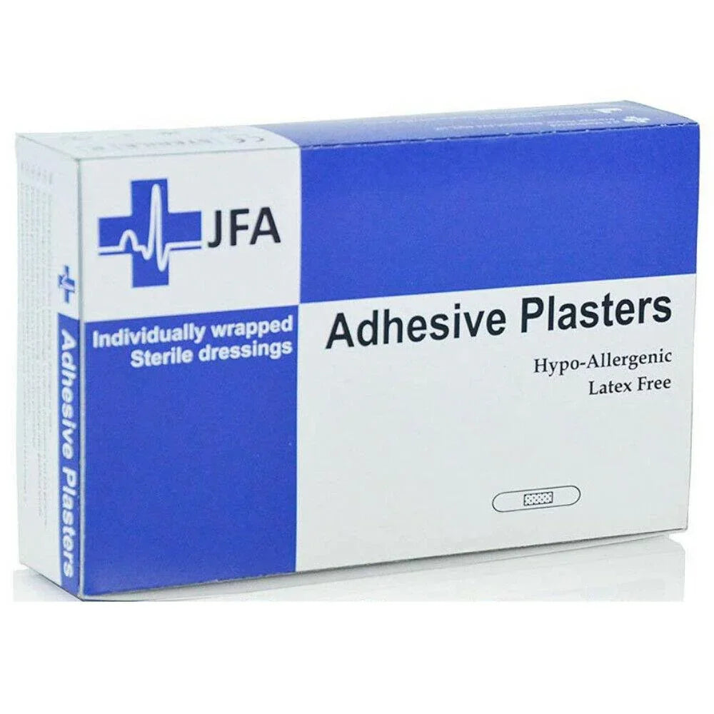 JFA Medical Blue Medium Strip Detectable Plasters 72mm x 19mm x 100 - JFA Medical EasyMeds Pharmacy