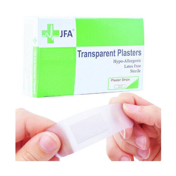 JFA Transparent Large Strip Plasters 72mm x 22 mm x 100 - JFA Medical EasyMeds Pharmacy