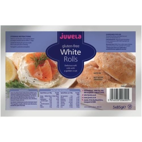 Juvela Gluten-Free White Rolls 85g x 5 (1 Pack) - Juvela EasyMeds Pharmacy