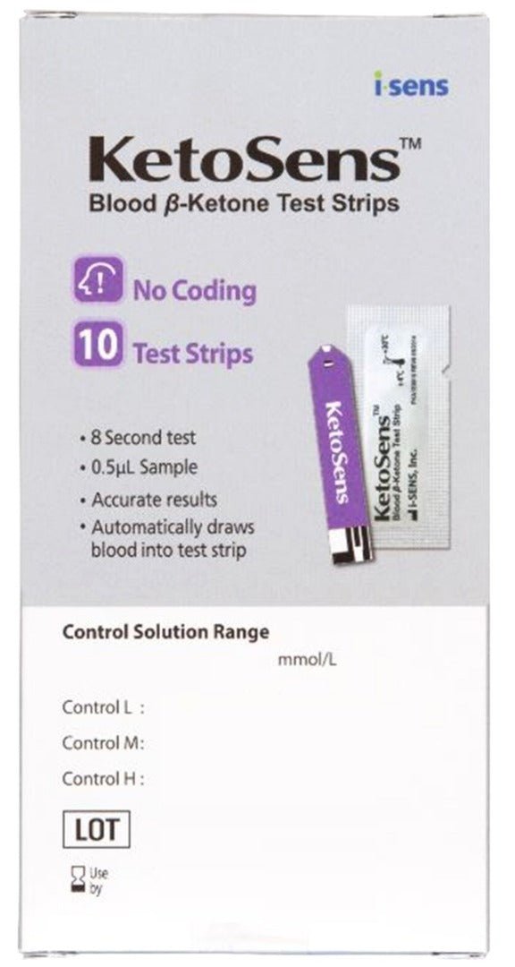 KetoSens Ketone Test Strips x 10 - KetoSens EasyMeds Pharmacy