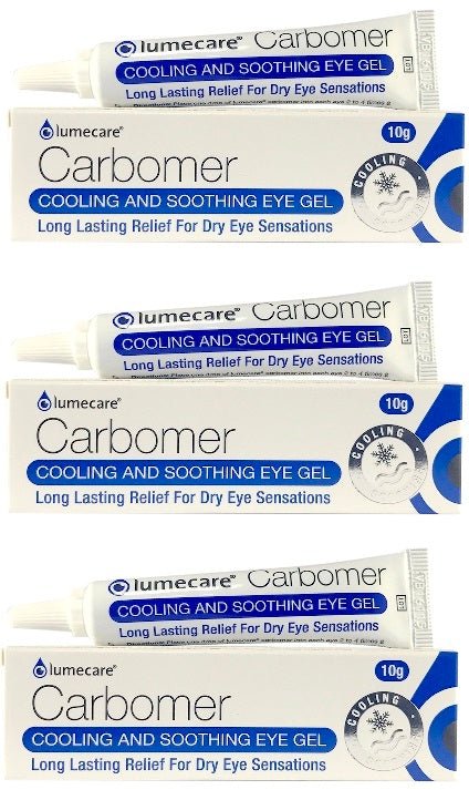 Lumecare Carbomer soothing eye gel 3 x 10g tubes - Medicom EasyMeds Pharmacy