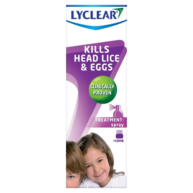 Lyclear Spray Head Lice Treatment with Comb 100ml - LYCLEAR EasyMeds Pharmacy