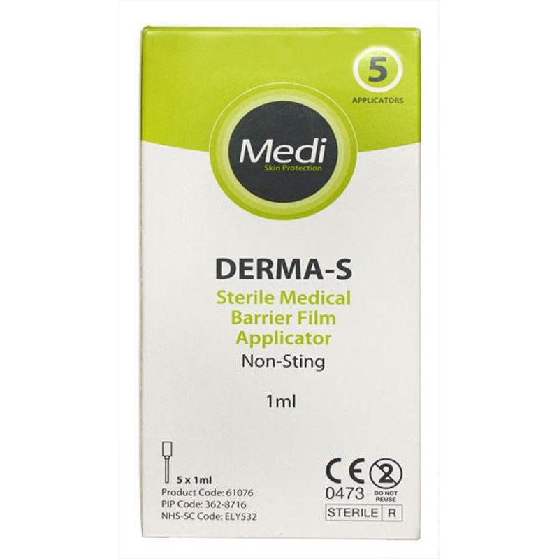 Medi Derma S Sterile Medical Barrier Film Applicators 1ml x 5 -   Medicareplus EasyMeds Pharmacy
