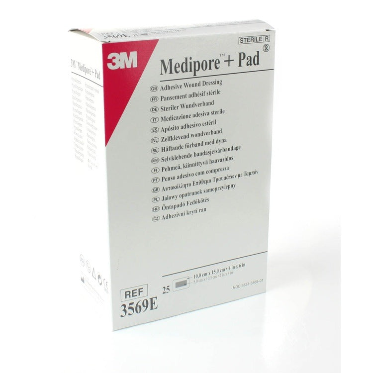 Medipore Low Adherent Absorbent Pad 10cm x 15cm x 25 - Medipore EasyMeds Pharmacy
