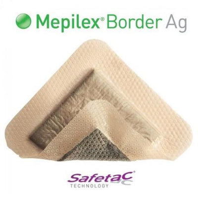 Mepilex Border AG 7cm x 7.5cm Bordered Silver Foam Dressings -   Molnlycke EasyMeds Pharmacy