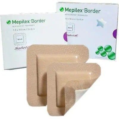 Mepilex Border Dressings 10cm x 12.5cm - Wounds Ulcers Tattoos 295360 - Molnlycke EasyMeds Pharmacy