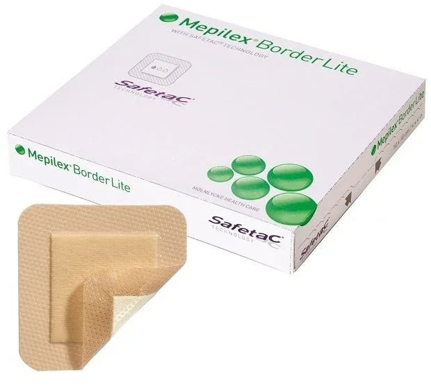 Mepilex Border Lite Dressings 4 x 5cm x10 - Wounds Ulcers Tattoos 281000 - Molnlycke EasyMeds Pharmacy