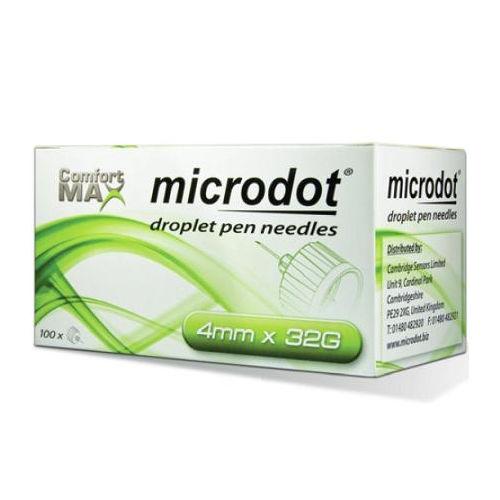 Microdot Droplet Pen Needles 4mm/32g x 100 - Cambridge Sensors EasyMeds Pharmacy