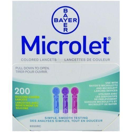 Microlet 28G Coloured Lancets x 200 - Bayer EasyMeds Pharmacy