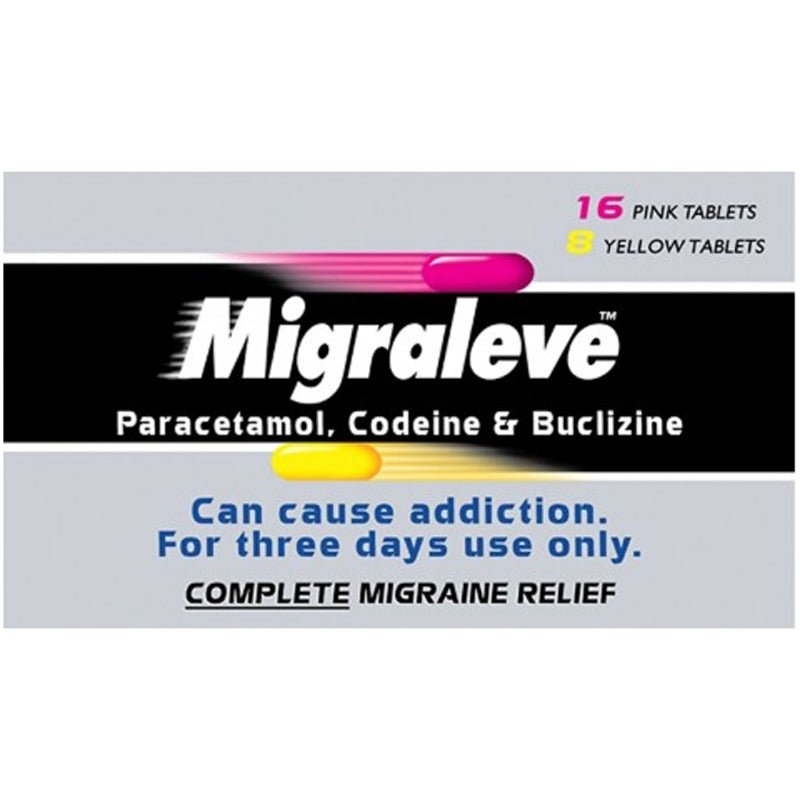 Migraleve Complete Relief 24 Tablets -   Johnson & Johnson EasyMeds Pharmacy