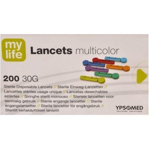 Mylife 30G Lancets Multicolor x 200 -   Mylife EasyMeds Pharmacy