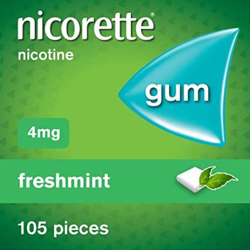 Nicorette Freshmint Sugar Free Nicotine Gum 4mg x 105 -   Nicorette EasyMeds Pharmacy