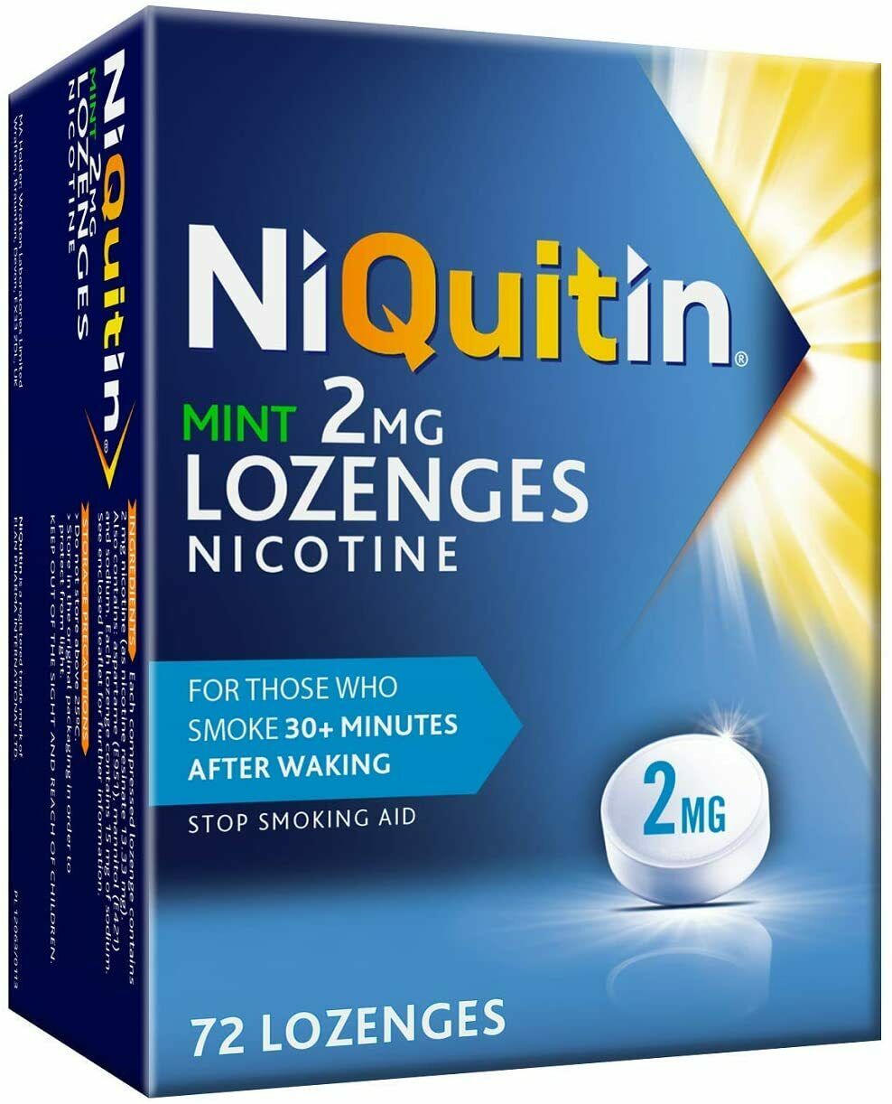 NiQuitin Mint Lozenges 2mg x 72 - Omega Pharma EasyMeds Pharmacy