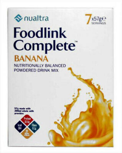 Nualtra Foodlink Complete Powder Banana (with Fibre) (63g x7) - Nualtra EasyMeds Pharmacy