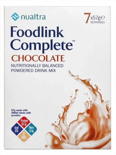 Nualtra Foodlink Complete Powder Chocolate ( 7 x 57g) - Nualtra EasyMeds Pharmacy
