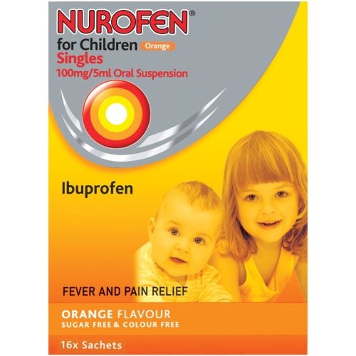 Nurofen Orange Single 16 Sachets for Children 5g - Reckitt Benckiser EasyMeds Pharmacy