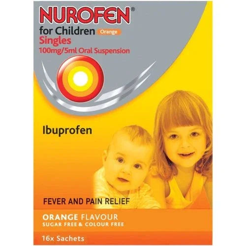 Nurofen Orange Single 16 Sachets for Children 5g - Reckitt Benckiser EasyMeds Pharmacy