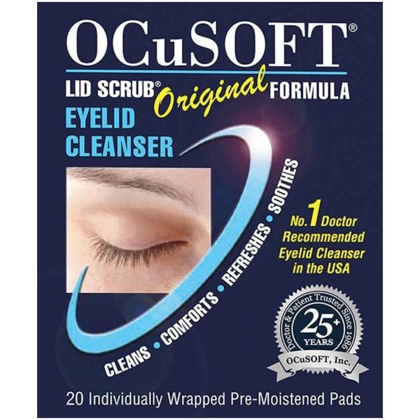 OCuSOFT Lid Scrub Original Formula Eyelid Cleanser - 20 Pads - Scope Opthalmics EasyMeds Pharmacy