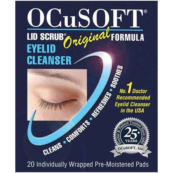 OCuSOFT Lid Scrub Original Formula Eyelid Cleanser - 20 Pads - Scope Opthalmics EasyMeds Pharmacy