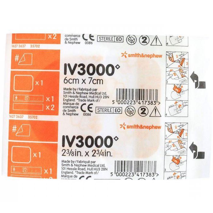 Opsite IV3000 1-Hand Dressings 6cm x 7cm x 10 #4007 - IV3000 EasyMeds Pharmacy
