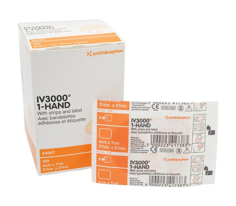Opsite IV3000 1-Hand Dressings 6cm x 7cm x 100 #4007 (Non-Winged) - IV3000 EasyMeds Pharmacy