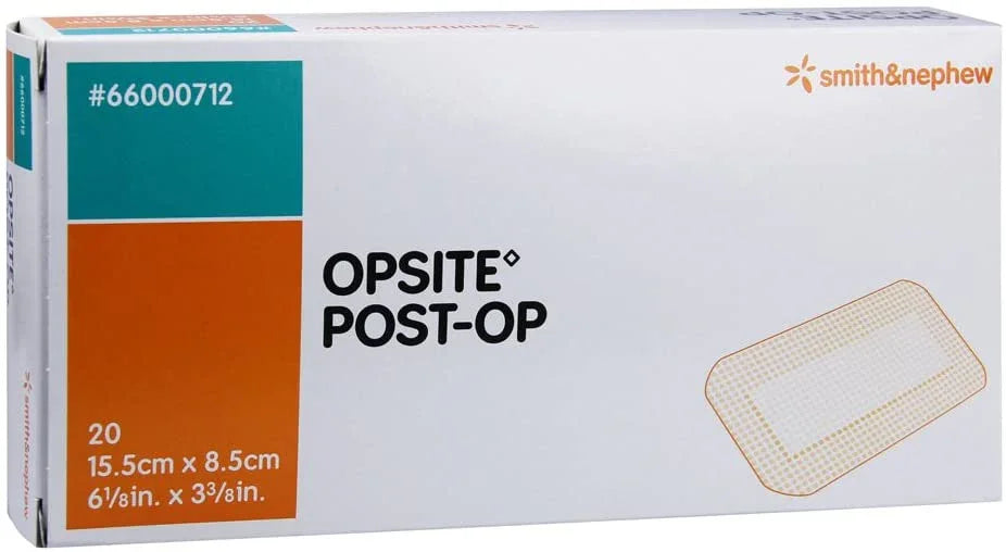 Opsite Post-Op Transparent Waterproof Dressings 8.5cm x 15.5cm x 20 - Smith & Nephew EasyMeds Pharmacy