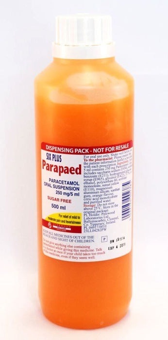 Paracetamol Six Plus Suspension 250mg/5ml 500ml S/F - EasyMeds Healthcare LTD EasyMeds Pharmacy