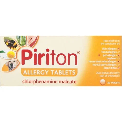 Piriton Allergy Tablets - Pack of 30 - Glaxo Smithkline EasyMeds Pharmacy