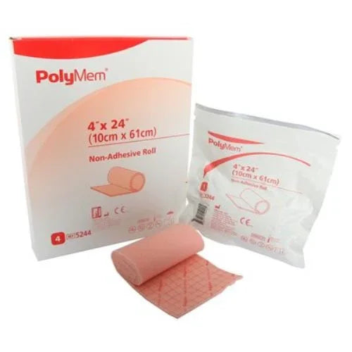 PolyMem Non-Adhesive Rolls 10cm x 61cm x 4, Sterile, Foam, 5244 - PolyMem EasyMeds Pharmacy
