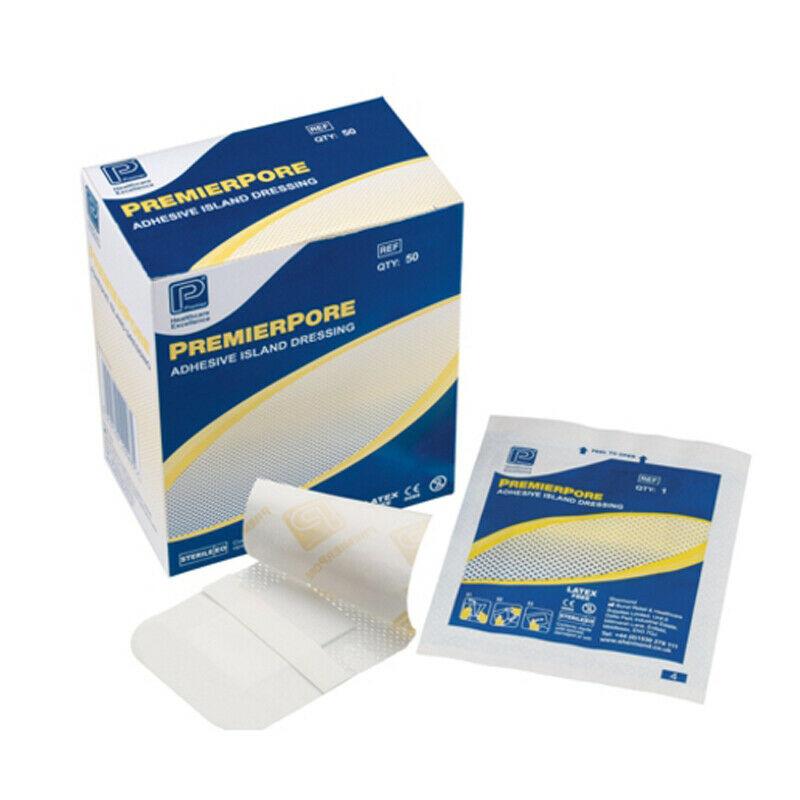 Premierpore 5107 Adhesive Border Island Dressings 10cm x 35cm x 50 - Shermond EasyMeds Pharmacy