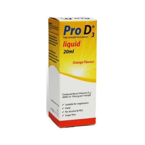 Pro D3 100IU Vitamin D3 Liquid Drops 20ml | Vitamin D Supplement - Synergy Biologics EasyMeds Pharmacy