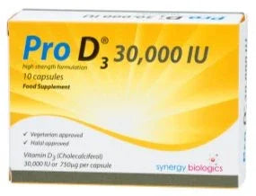 Pro D3 Vitamin D3 30000IU Capsules x 10 - Synergy Biologics EasyMeds Pharmacy