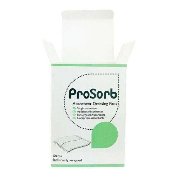 Prosorb Sterile Absorbent Low Adherent Wound Dressing Pads 10cm x 10cm x 25 - JFA Medical EasyMeds Pharmacy
