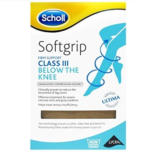 Scholl Softgrip CL3 Below Knee Open Toe Compression Stockings Natural M - Scholl EasyMeds Pharmacy