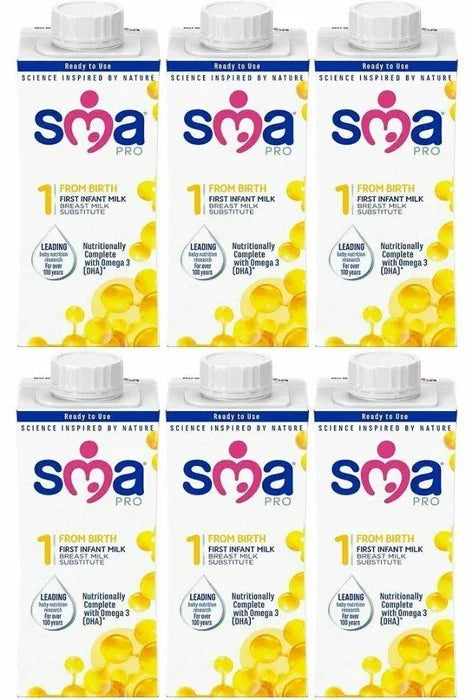 SMA Pro First Infant Milk from Birth 200ml - Pack of 6 - SMA EasyMeds Pharmacy