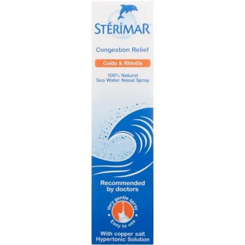 Sterimar Congestion Relief 100% Natural Sea Water Nasal Spray 100ml - Sterimar EasyMeds Pharmacy