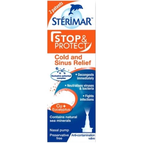 Sterimar Stop and Protect Cold and Sinus Relief Nasal Spray 20ml x 1 - Sterimar EasyMeds Pharmacy