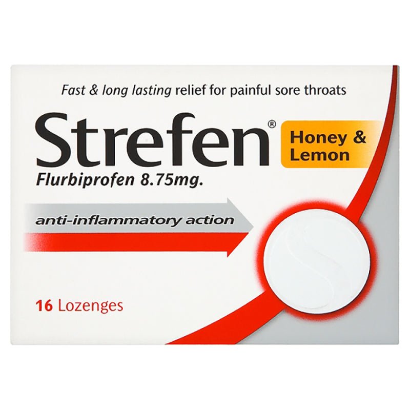 Strefen Honey and Lemon Lozenges x 16 - Reckitt Benckiser EasyMeds Pharmacy