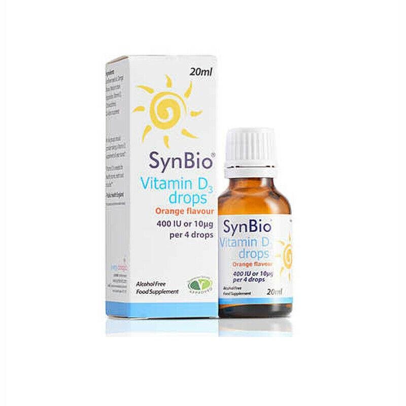 SynBio Vitamin D3 100 IU Drops 20ml - Synergy Biologics Ltd EasyMeds Pharmacy