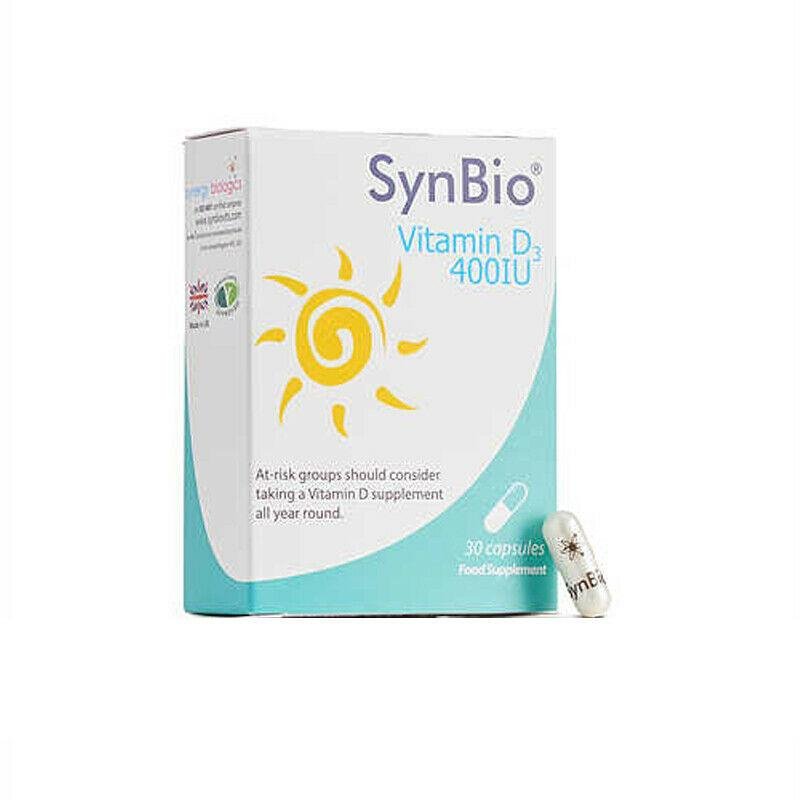 SynBio Vitamin D3 400 IU Capsules x 30 - Synergy Biologics Ltd EasyMeds Pharmacy