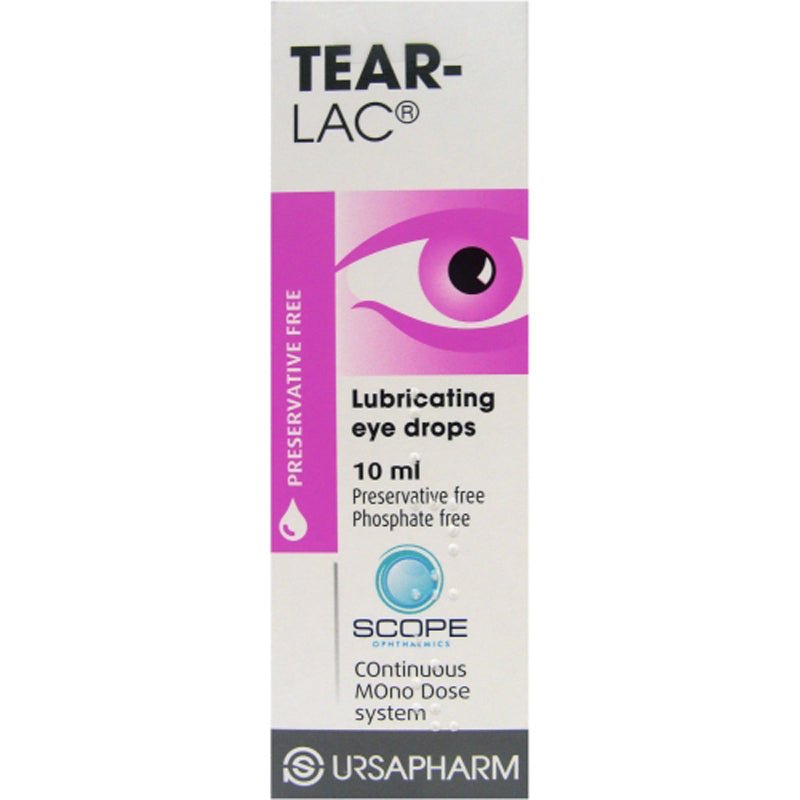 Tear-Lac Lubricating Preservative Free Eye Drops - 10ml - Scope Opthalmics EasyMeds Pharmacy