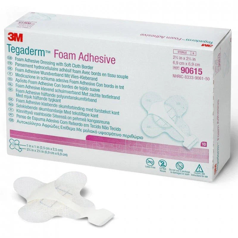 Tegaderm Foam Adhesive Mini Wrap Dressings 6.9 x 6.9cm 90615 - 3M EasyMeds Pharmacy