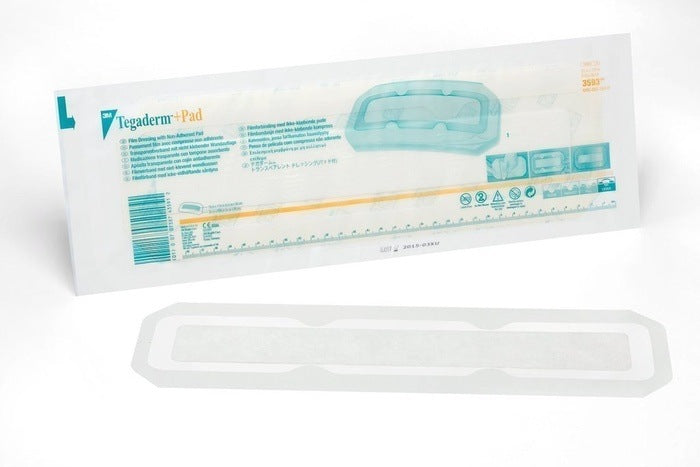 TEGADERM PLUS +PAD 3M Film Dressing 9cm x 35cm 3593 - Transparent/Waterproof/Non-Adh Pad -   3M EasyMeds Pharmacy