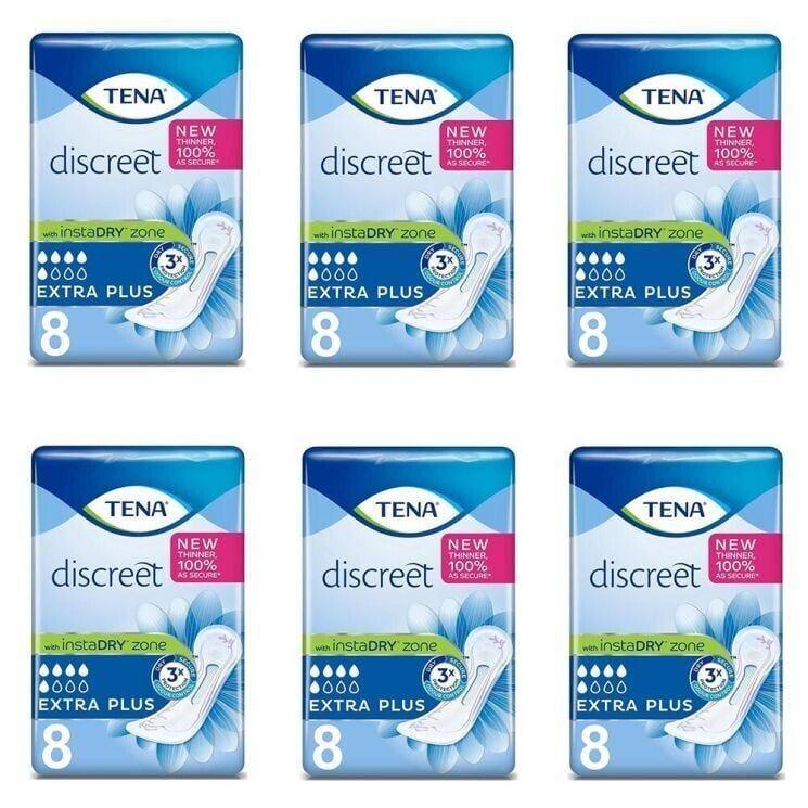 TENA Lady Discreet Extra Plus Pads - 6 Packs of 8 - Tena EasyMeds Pharmacy