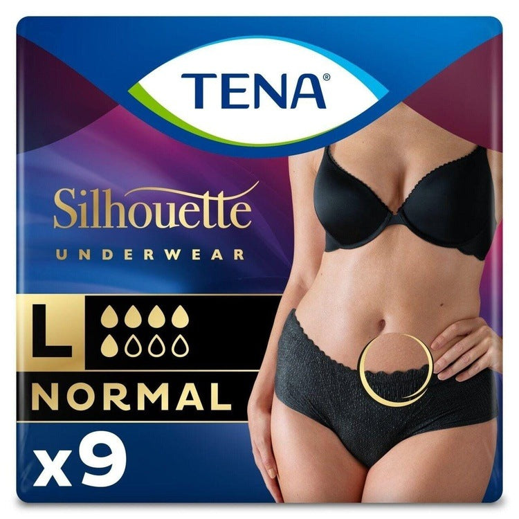 TENA Lady Silhouette Pants Normal Black Large 6x9 Incontinence Pants –  EasyMeds Pharmacy