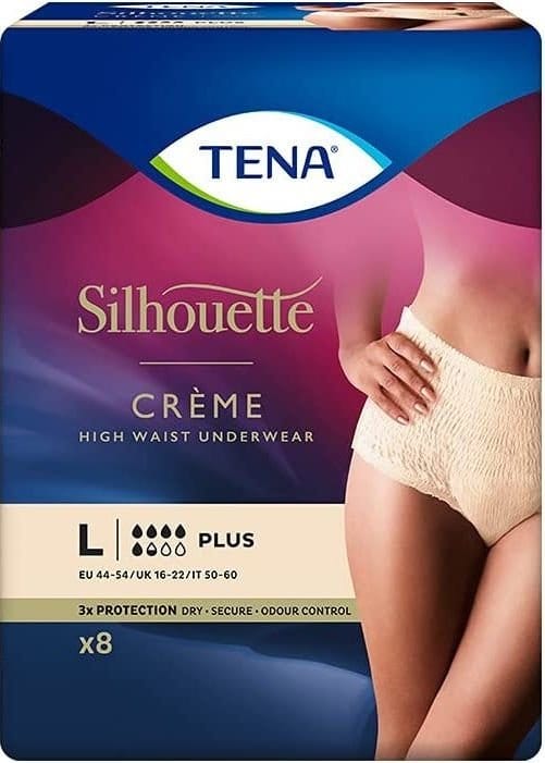 TENA Lady Silhouette Incontinence Pants Plus Creme Large x8