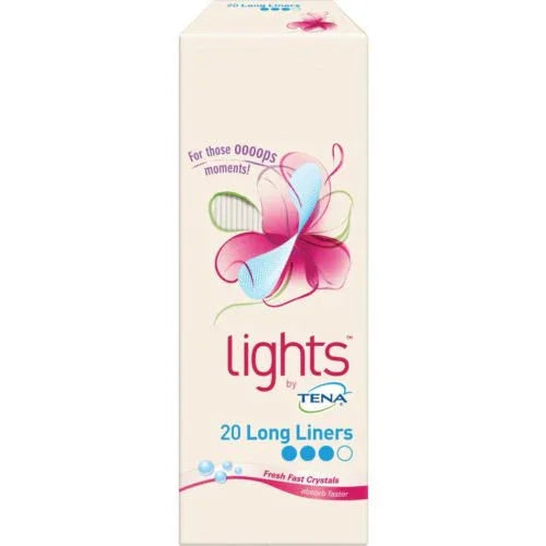 Tena Lights Long Pantyliner Pack of 20 - Tena EasyMeds Pharmacy