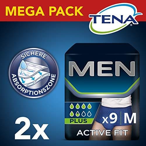 Tena Men Active Fit Pants Plus Size S/M - 2 Packs of 9 Pants - Tena EasyMeds Pharmacy