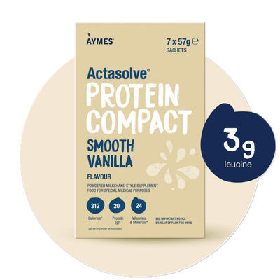 Aymes ActaSolve Protein Compact Vanilla High Protein Nutritional Powder 7x57g