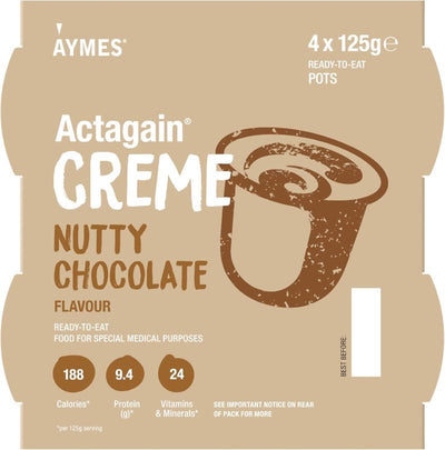 Actagain CREME Nutritional Dessert Nutty Choc 4x125g
